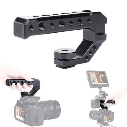 Top Handle Grip for DSLR & Mirrorless Camera – Handheld Stabilizer with Cold Shoe Mount Compatible with SmallRig Camera Rig Accessories