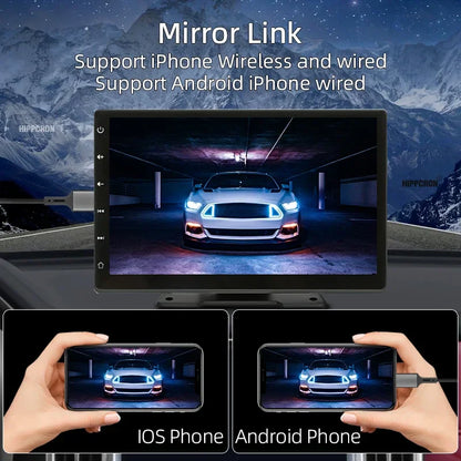 9-Inch Car Radio Multimedia Player — IPS Touch Screen with CarPlay, Android Auto, Bluetooth, AUX & MirrorLink Universal