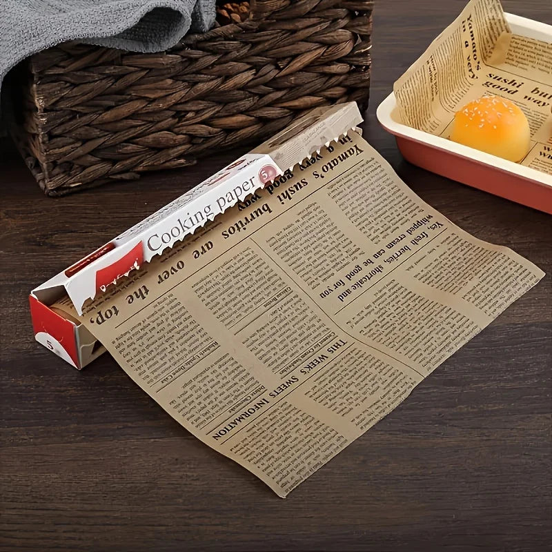 Parchment Baking Paper – Food Grade Grease Paper for Bread, Sandwich, Burger, Fries & Cookies, 5 Meters