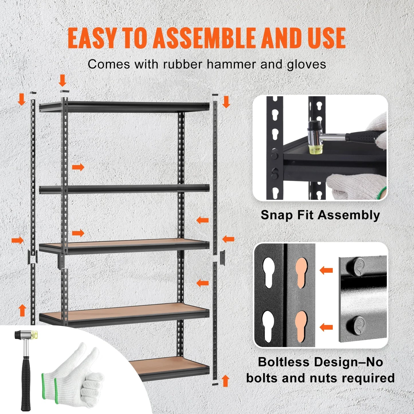 SucceBuy 5-Tier Heavy Duty Metal Storage Shelving Unit – Standing Organizer Rack for Kitchen, Living Room, Warehouse & Flower Stand