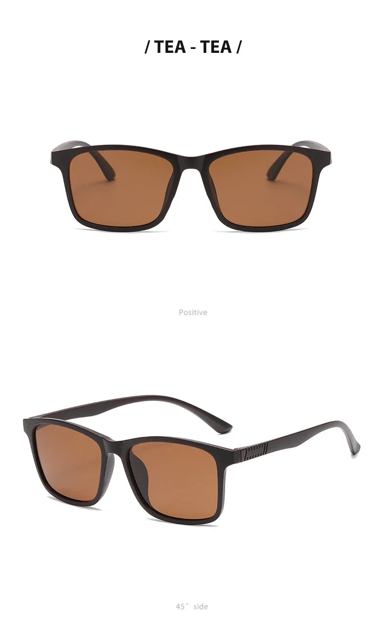 2024 New Men’s Business Polarized Square Frame Sunglasses – Fashion Outdoor Fishing & Driving Eyewear