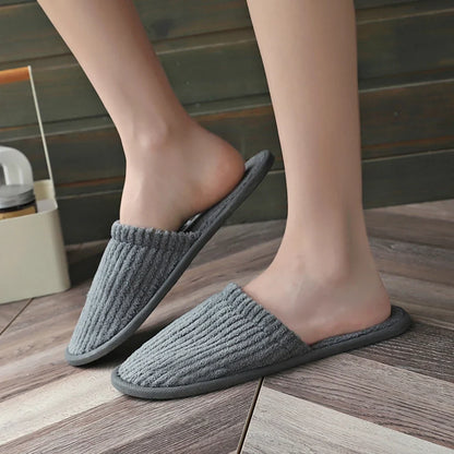 3 Pairs Set Non-Slip Closed Toe Disposable Hotel Slippers – Soft Indoor Guest & Travel Bathroom Slippers