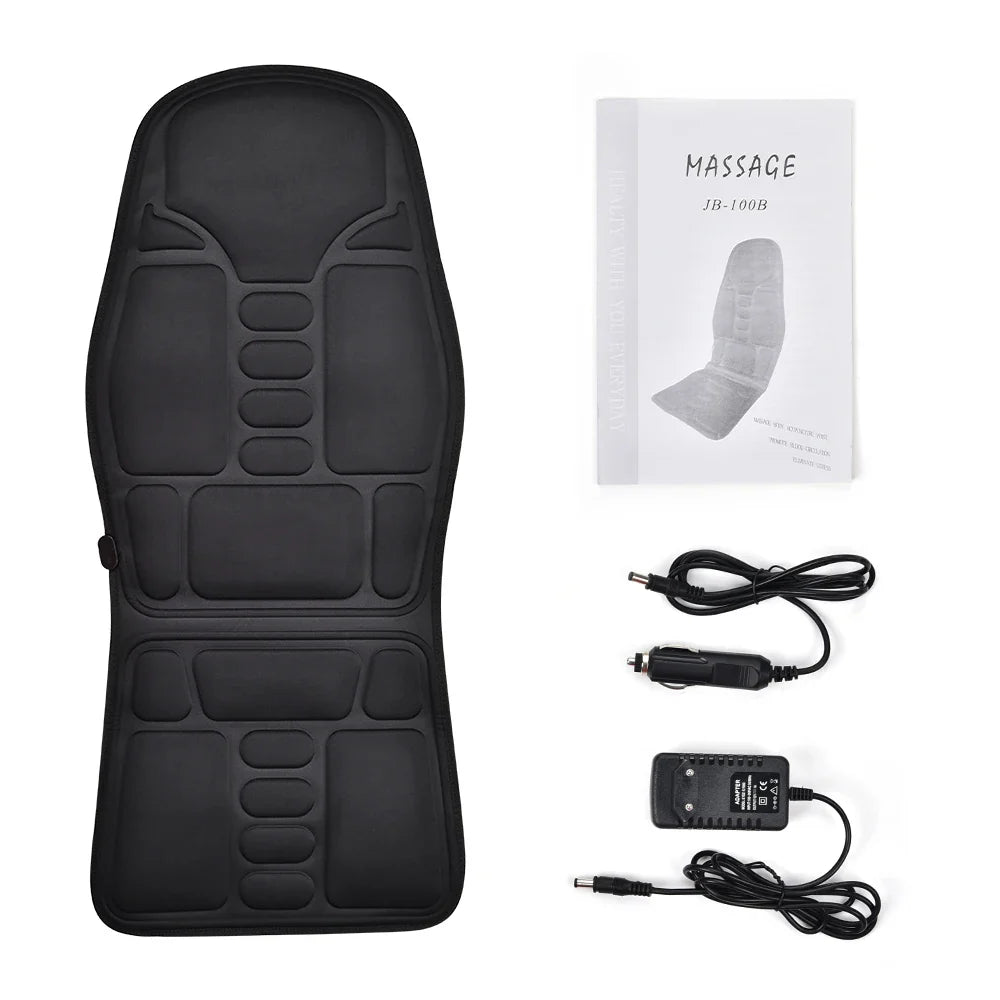 Electric Full-Body Massage Chair Cushion | Infrared Heating Vibrator for Back, Neck & Lumbar – Car, Home, Office