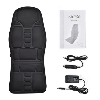 Electric Full-Body Massage Chair Cushion | Infrared Heating Vibrator for Back, Neck & Lumbar – Car, Home, Office