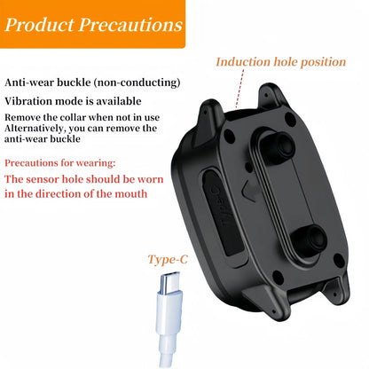 Automatic Anti-Bark Dog Collar IP67 Waterproof Rechargeable Type-C Electric Bark Control Training Device for Dogs Safe Behavior Correction Collar