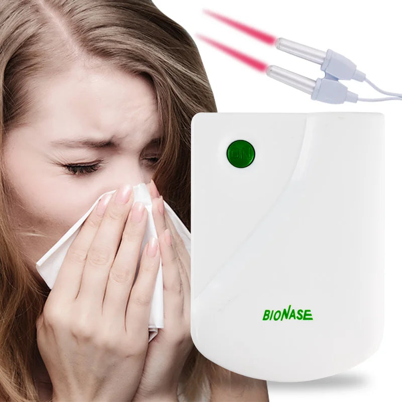 BioNase Laser Therapy for Rhinitis & Sinusitis – Low Frequency Pulse Nose Massage for Hay Fever & Runny Nose Treatment