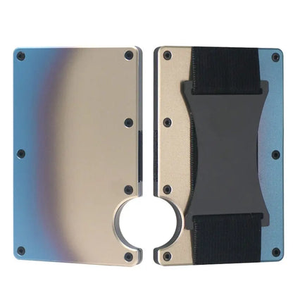 RFID Blocking Metal Wallet – Slim Aluminum Credit Card Holder & Money Clip for Business and ID, 2024 All Colors