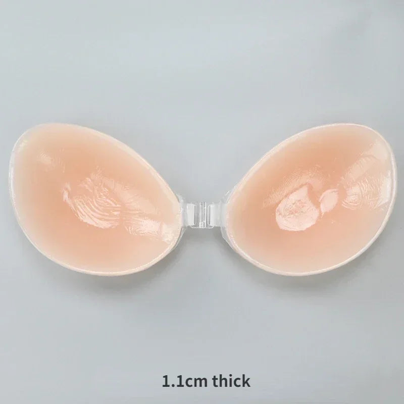 Silicone Invisible Push-Up Bra – Backless Strapless Breast Enhancer, Sticky Adhesive for Women, Perfect for Wedding & Bikini