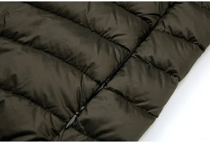 2024 Men’s Ultra-Light Down Jacket – 90% White Duck Down Hooded Thermal Feather Coat