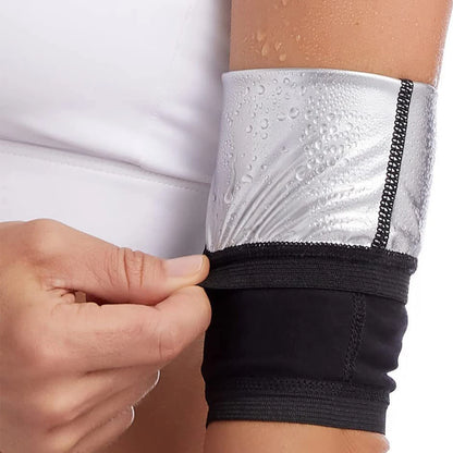 Women's Sauna Arm Sleeves - Sweat Slimming Arm Covers for Yoga, Running & Exercise