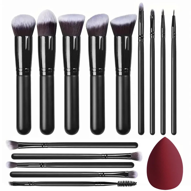 14PCS Makeup Brushes Set – Soft & Fluffy Foundation, Blush, Powder, Eyeshadow Brushes, Perfect Christmas Gift