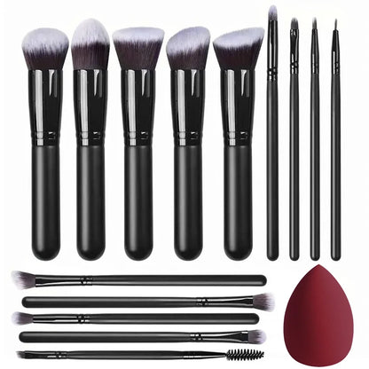 14PCS Makeup Brushes Set – Soft & Fluffy Foundation, Blush, Powder, Eyeshadow Brushes, Perfect Christmas Gift