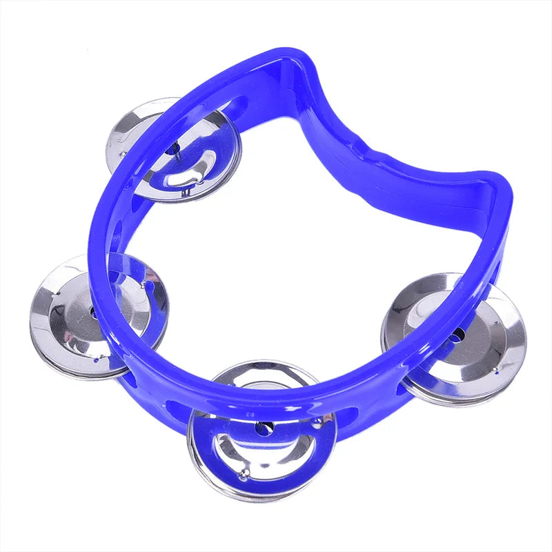 Handheld Tambourine with Metal Bells – Plastic Percussion Toy for Kids, KTV & Party Games
