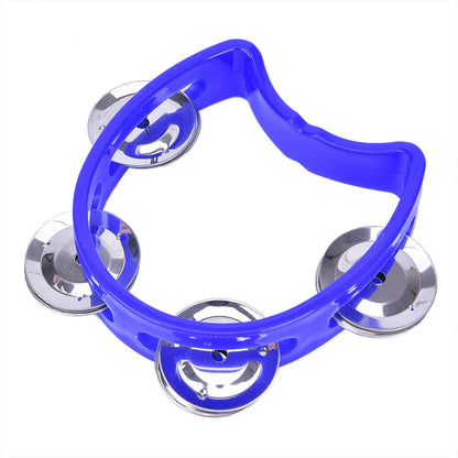 Handheld Tambourine with Metal Bells – Plastic Percussion Toy for Kids, KTV & Party Games
