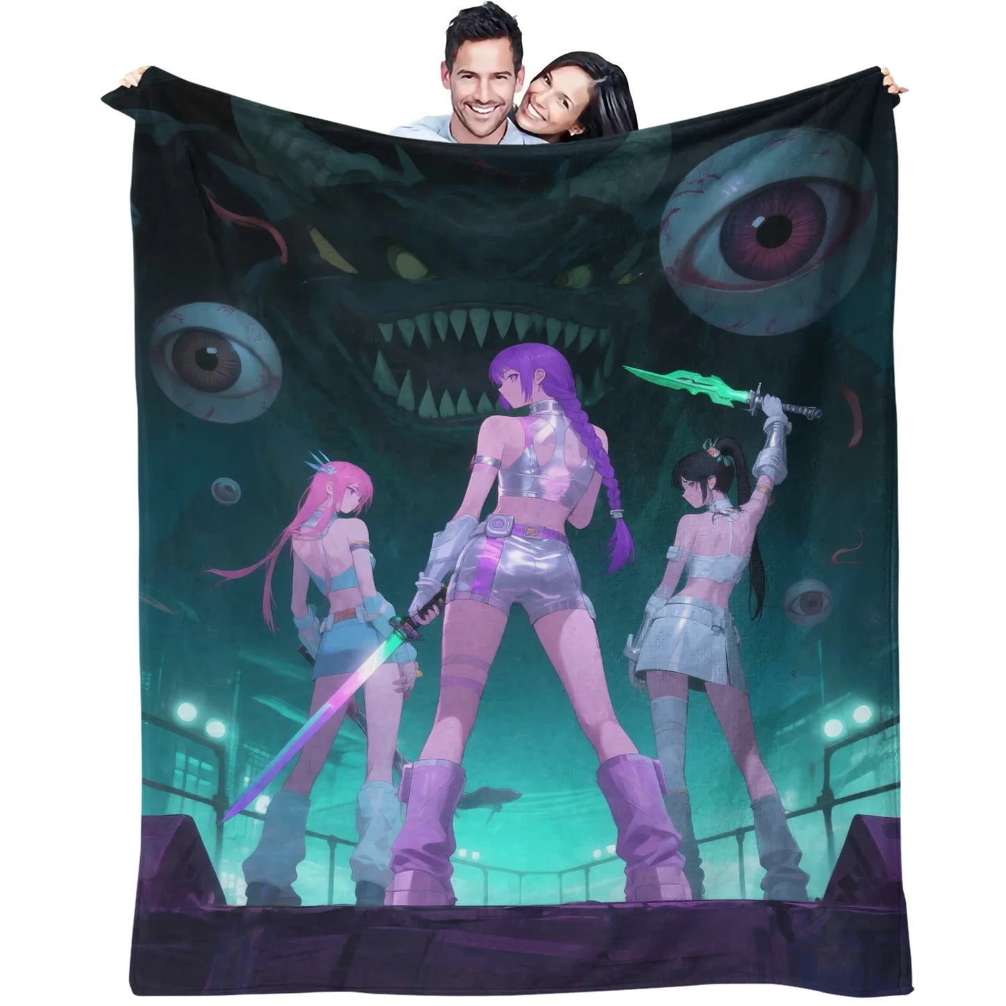 K-Pop Demon Hunters Flannel Blanket – 31 Styles Anime Throw for Home, Travel & Camping Fan Gift