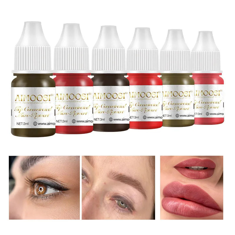 New Top Tattoo Microblading Paint Ink: 3ml Pigment for Semi Permanent Body Art - Eyebrows, Eyeliner, Lips Tint Makeup Supplies