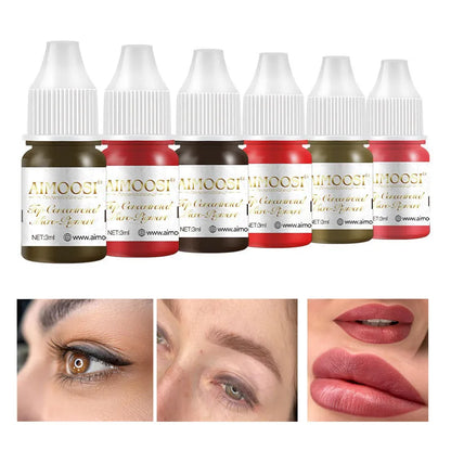 New Top Tattoo Microblading Paint Ink: 3ml Pigment for Semi Permanent Body Art - Eyebrows, Eyeliner, Lips Tint Makeup Supplies