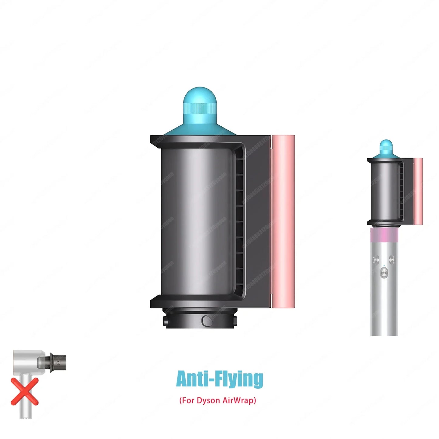 Anti-Flyaway Hair Styling Nozzle for Dyson Airwrap HS01/HS05 – Brush Attachment for Auto Curling & Dryer Accessories