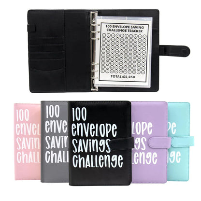 100 Envelope Challenge Binder – Savings Challenge Loose-Leaf Budget Binder with Cash Envelopes, Money Organizer System