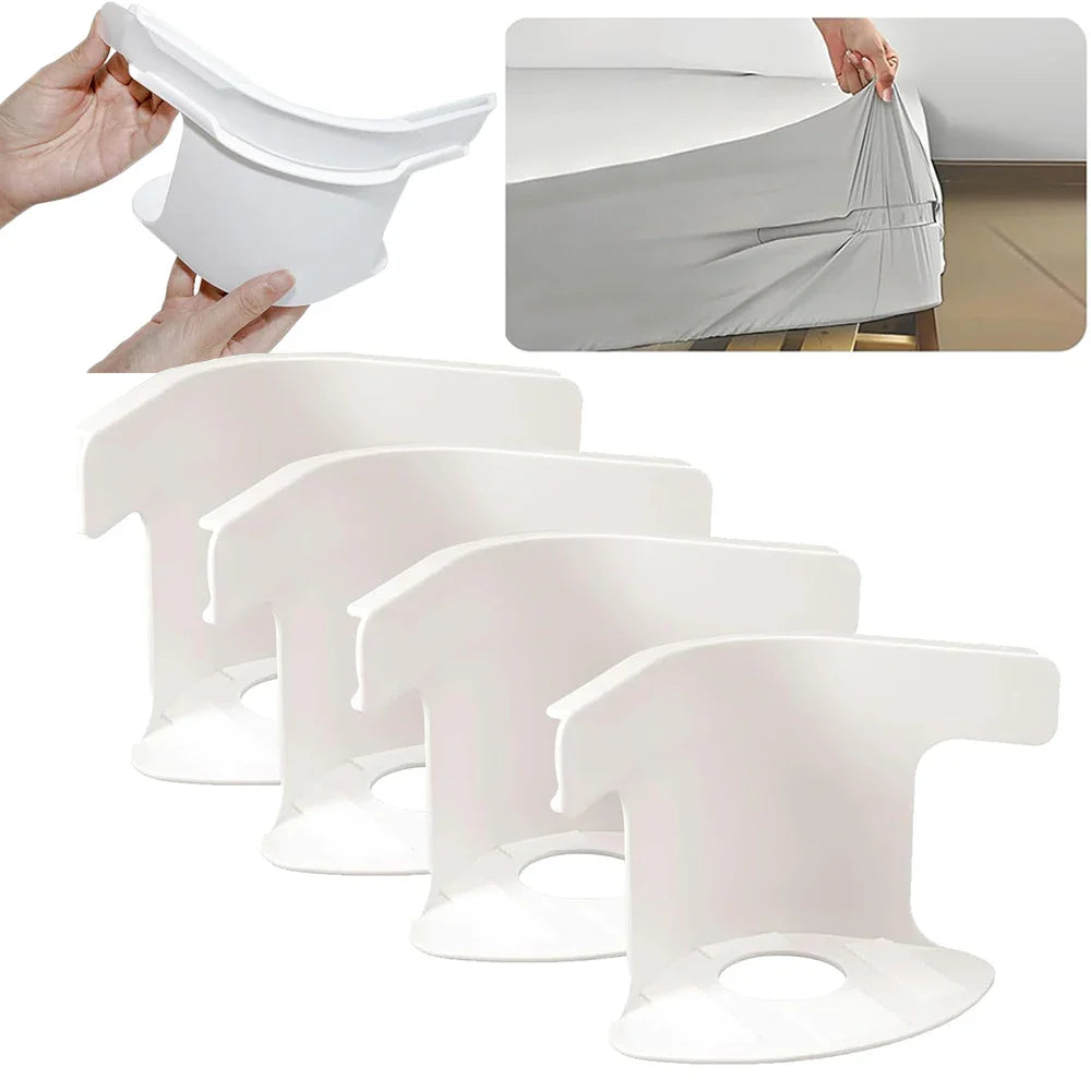 Universal Bedsheet Corner Clips – Invisible Tighteners with Heavy-Duty Mattress Straps and Sheet Lock Holders