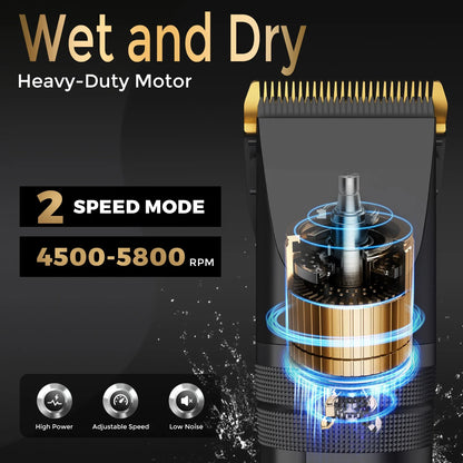 Sejoy Professional Hair Clippers for Men – Cordless Barber Clipper & Rechargeable Beard Trimmer