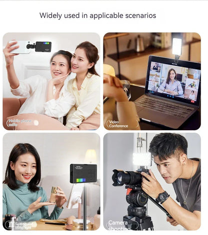 Mini Rechargeable M140 RGB Camera Fill Light - Portable LED Selfie & Live Broadcast Light for Mobile Photography