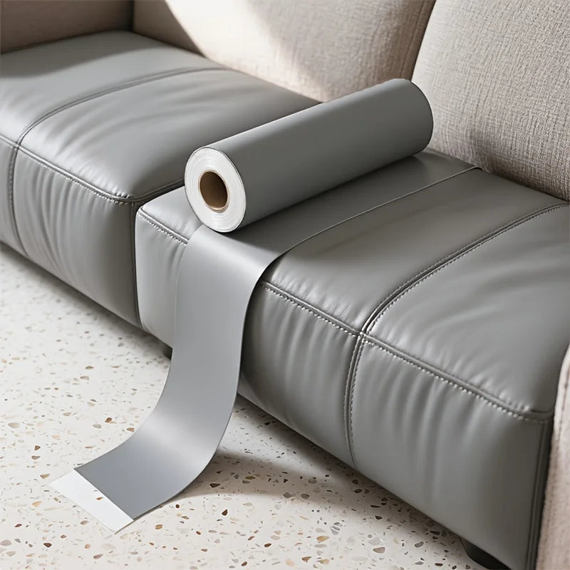 Large PU Leather Repair Patch Roll - Self-Adhesive Faux Leather Repair Tape for Sofa, Car & EV Seats