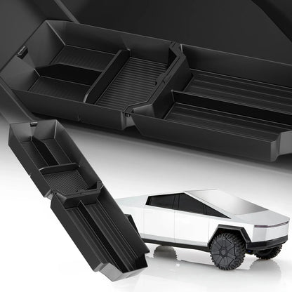 NEVERLAND Cup Holder Console Organizer for Tesla Cybertruck – Lower Center Storage Tray & Floor Organizer Interior Accessory
