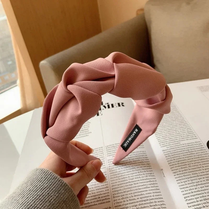 Fashion Flower Hair Hoop Bands for Women & Girls – Solid Color Wide Headbands, Designer Hair Accessories & Headwear