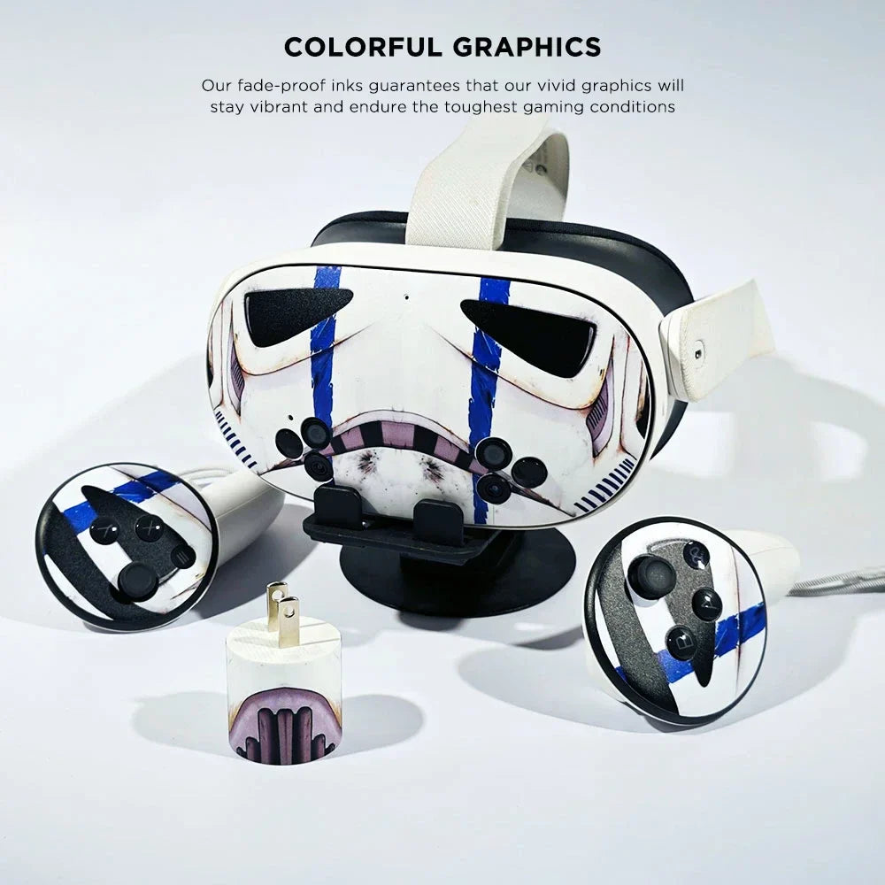 Skin Stickers for Meta Quest 3S VR Headset & Controllers – Vinyl Protective Decals with Halloween Pattern for Oculus 3S
