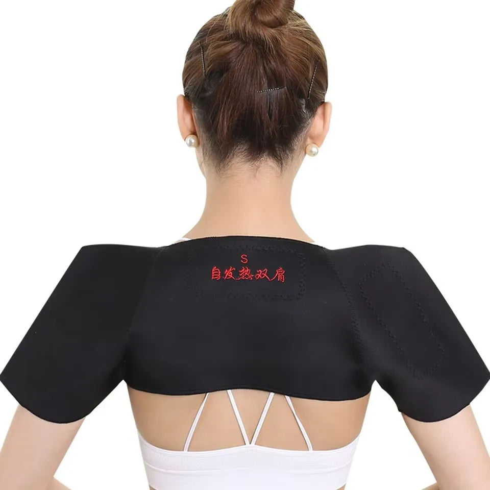 Self-Heating Shoulder Support Pads – Magnetic Heat Therapy Wrap for Pain Relief, Moxibustion-Style Heating Tape for Men & Women