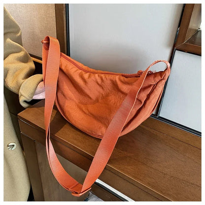 Casual Nylon Hobo Crossbody Bag for Women – Shoulder, Half Moon, Tote Travel Shopper & Purses