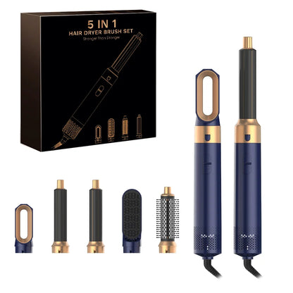 2024 New 5 in 1 Hair Dryer Hot Comb Set – Professional Curling Iron & Hair Straightener Styling Tool for Dyson Airwrap