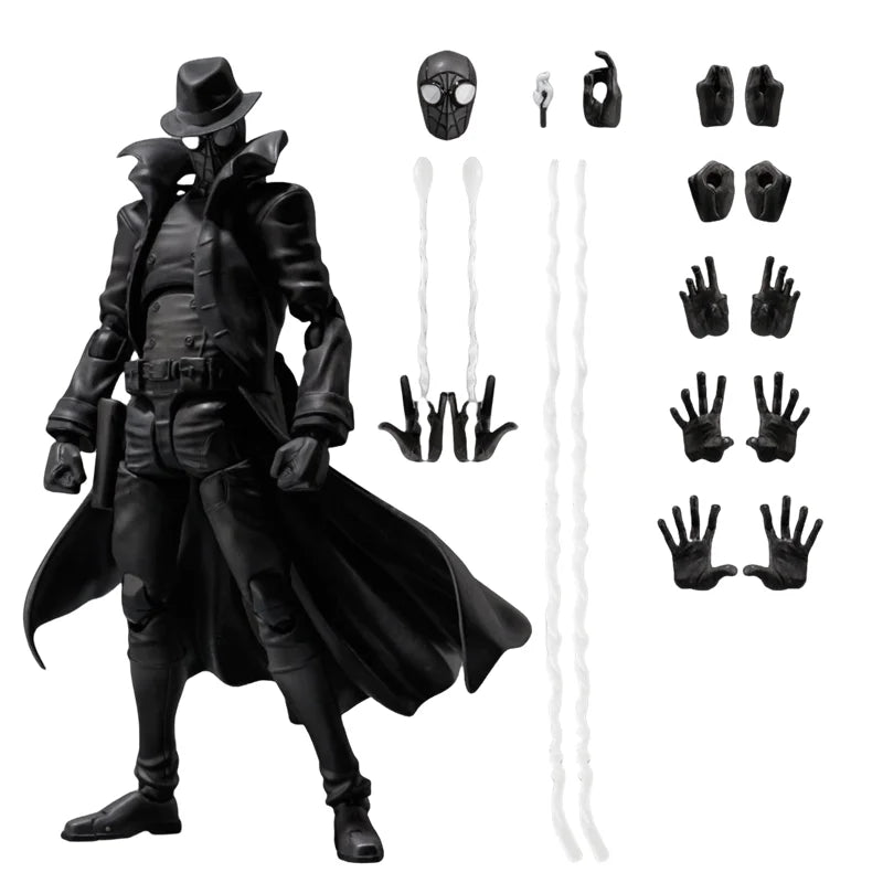 Spider-Man Noir Marvel Legends SHF Action Figure – Peter Parker Ultimate Black Spider-Man Earth-90214, Kids Gift Toy