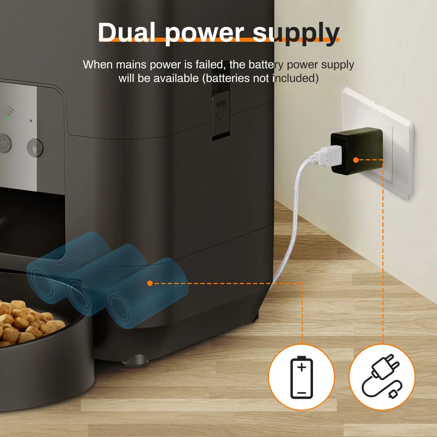 Smart Automatic Pet Feeder — Timed Cat & Dog Food Dispenser with Slow Feed Bowl