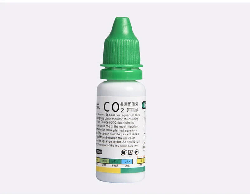 Aquarium CO2 Indicator Solution – Liquid Drop Checker for Monitoring CO2 Concentration in Plants & Fish Tank