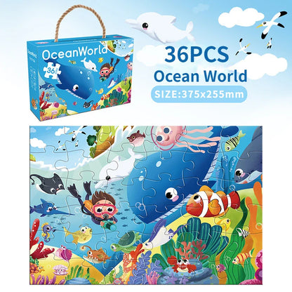 36PCS Large Piece Jigsaw Puzzle – Educational Paper Puzzle for Kids Ages 3–6