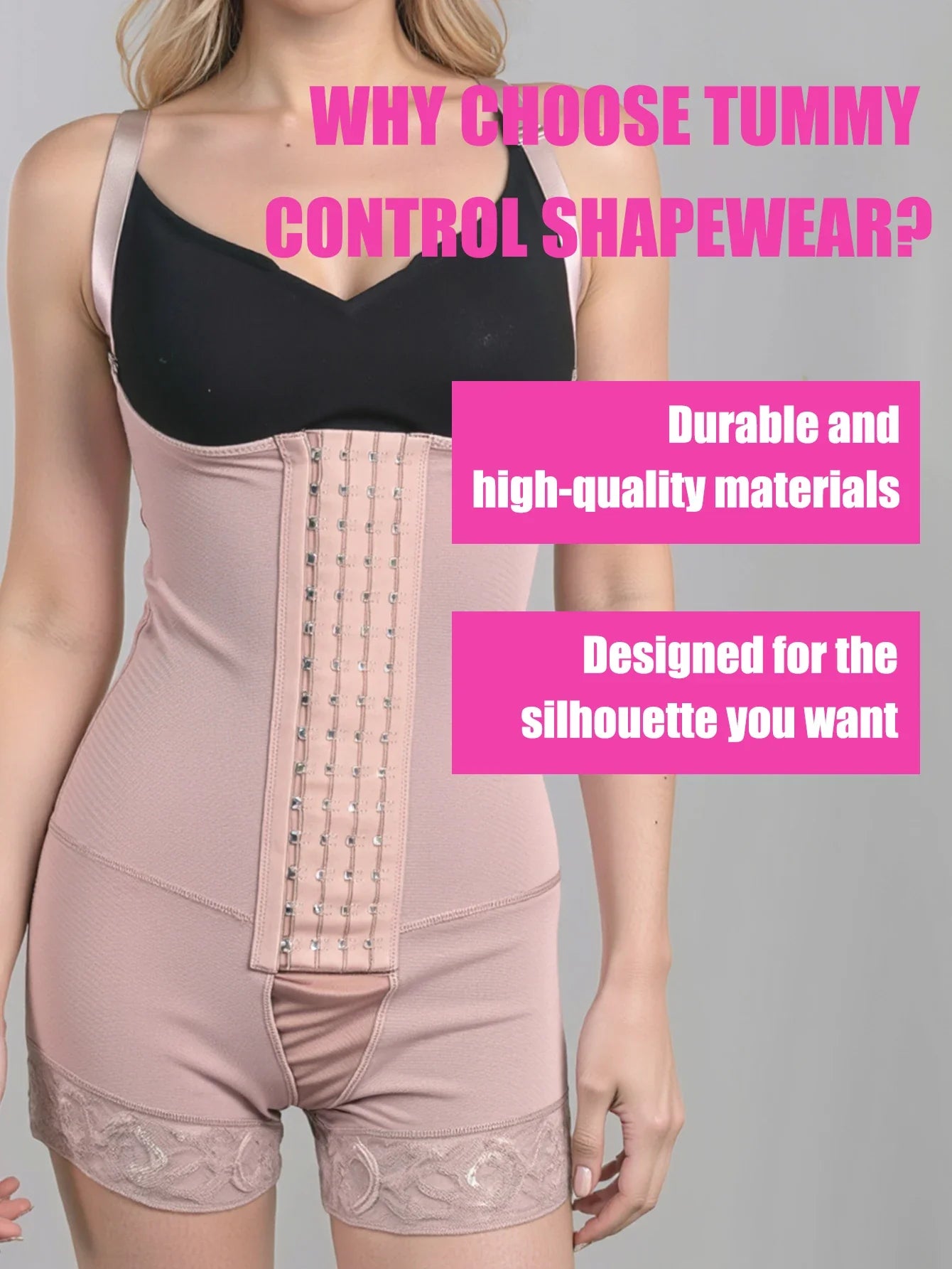 Women’s Compression Body Shaper – Colombian Fajas Butt Lifter Slimming Corset for Post-Surgery Support