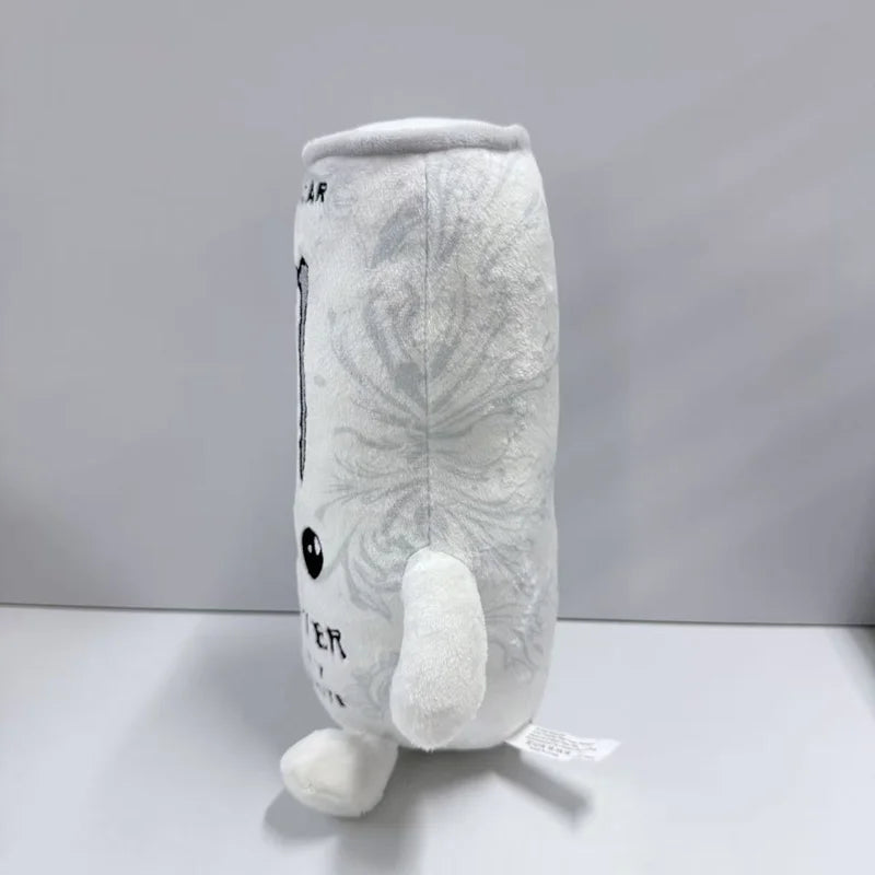 Energy Drink Can Plush Toy - White Zero Sugar Theme Soft Stuffed Doll & Desktop Ornament Gift