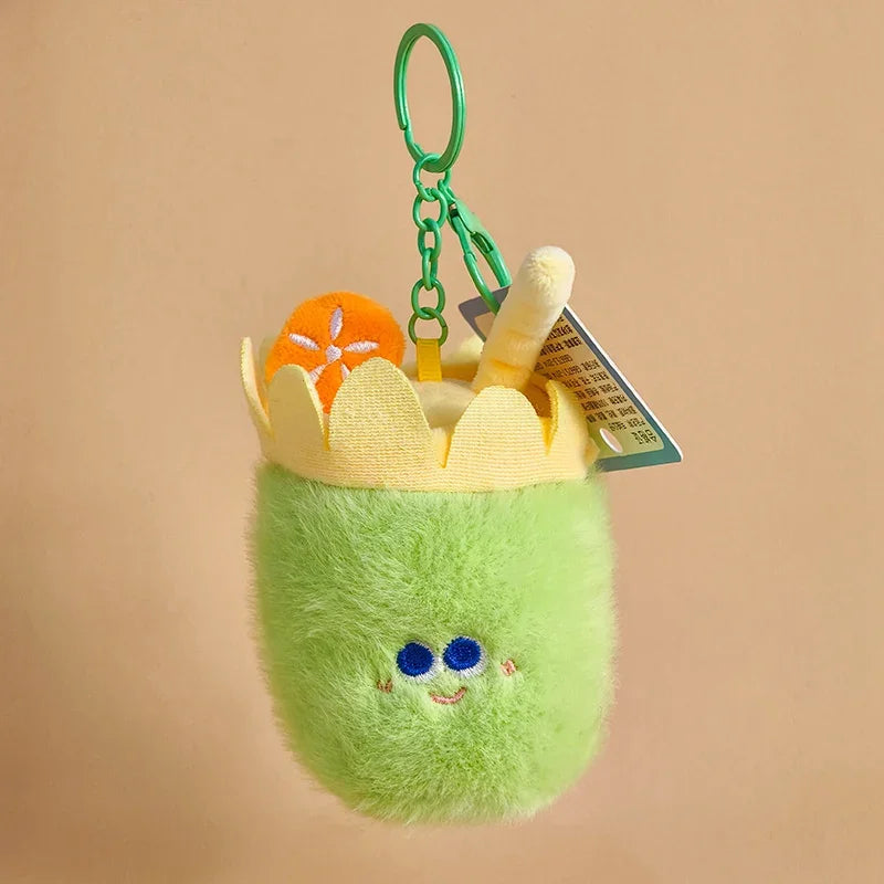 16 Styles Kawaii Mini Snack Plush Keychain – Cute Food Pendant Bag Charm Birthday Gift for Kids