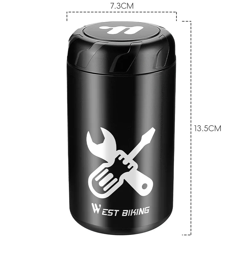 WEST BIKING Bicycle Repair Tool Capsule – Portable Waterproof Toolkit with Bottle Cage for MTB & Road Bikes