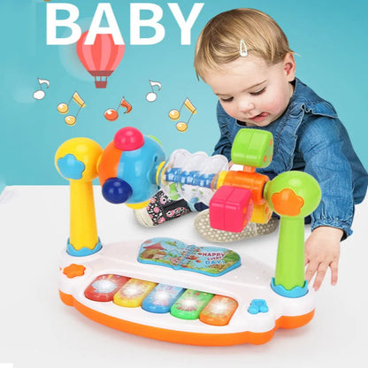 Kids Rotating Piano Keyboard - Musical Toy with Lights and Sounds for Toddlers & Early Learning