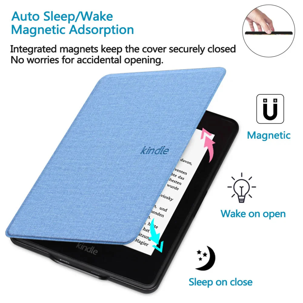 Soft TPU Case for Kindle Paperwhite - Compatible with 2016-2022 Models (1st-11th Gen), 6" & 6.8" - Protective Pouch Cover Funda