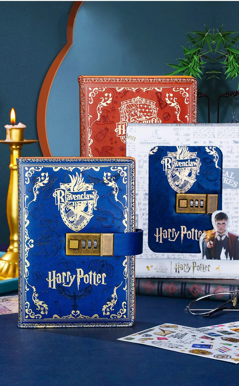 2024 New Harry Potter Four Academy Retro Notebook - A5 Cartoon Log Writing Book, Color Pages, Student & Birthday Gift