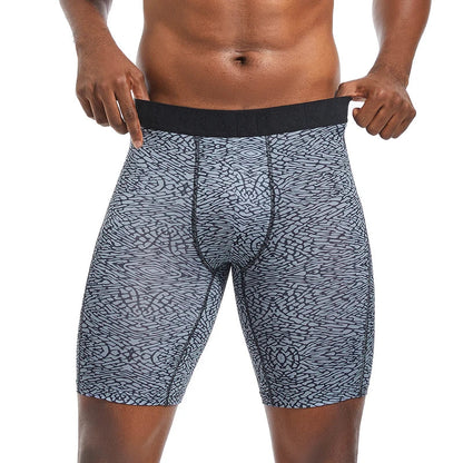 Men’s Long Boxer Briefs – Fashion Polyester Stretch Underwear, Comfortable Sexy Fit Performance Boxer Shorts for Men