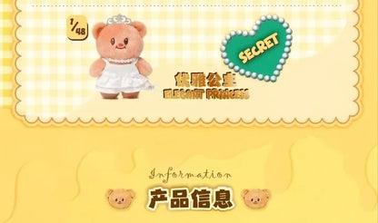 Butter Bear Wardrobe Series Blind Box – Cute Action Figure Doll Keyring Mystery Toy for Kids & Birthday Gifts