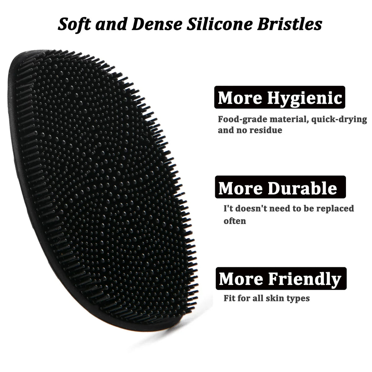 Silicone Facial Cleansing Brush – Deep Pore Cleanser & Blackhead Exfoliating Face Scrubber for Gentle Massage Skincare Tool