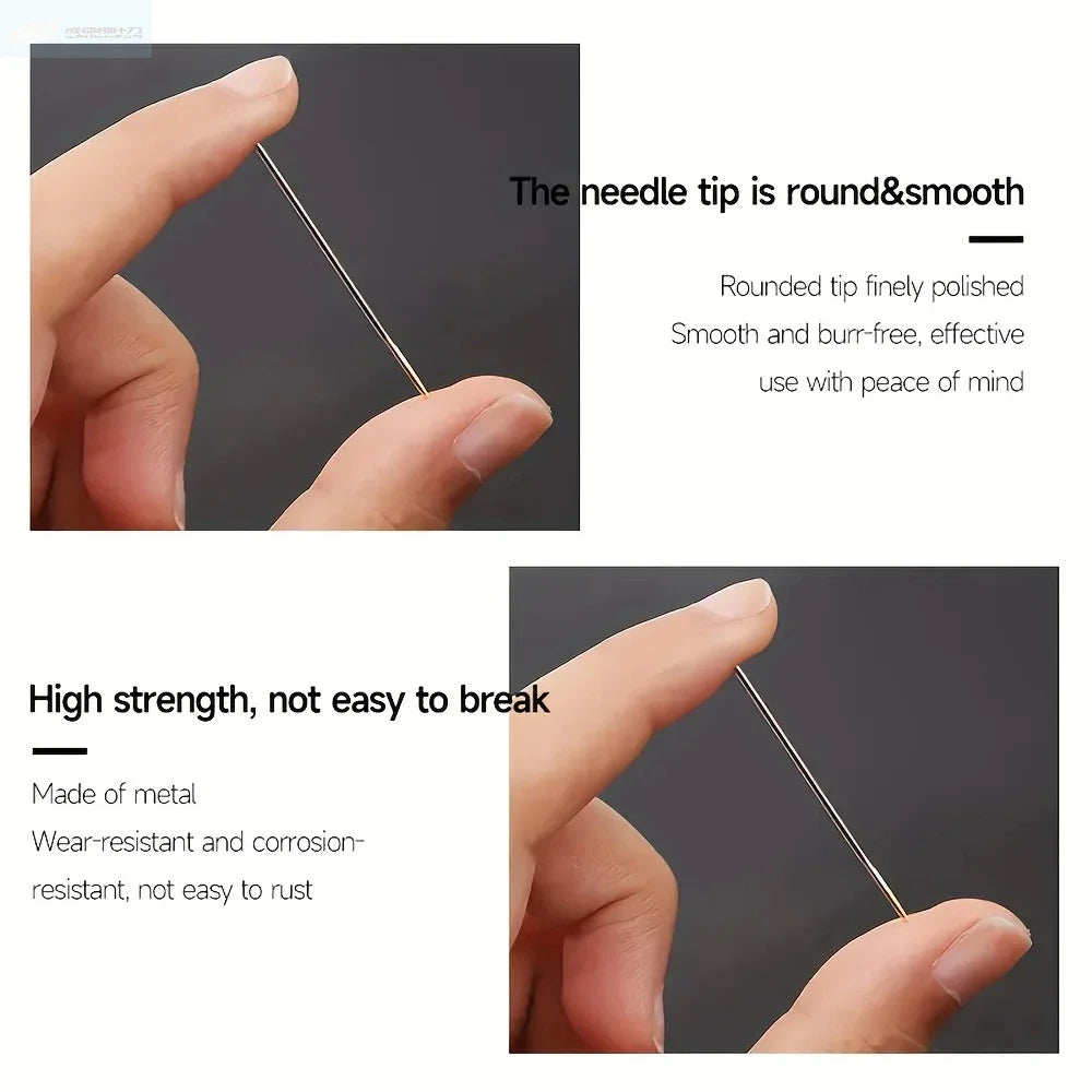 40PCS Large Eye Sewing Needles Set – Long Thick DIY Hand Stitching Tools for Elderly, Easy Threading Embroidery & Household Sewing