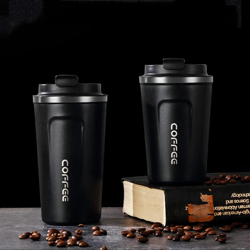 380ml/510ml Stainless Steel Coffee Cup – Travel Portable Vacuum Flask, Thermal Mug, Double-Walled Car Tea Thermos Bottle