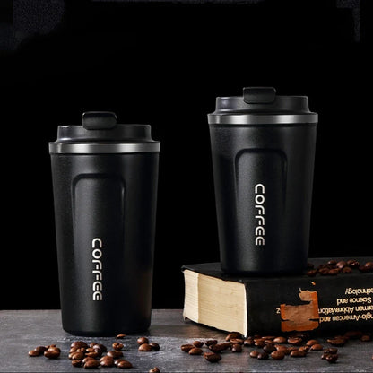 380ml/510ml Stainless Steel Coffee Cup – Travel Portable Vacuum Flask, Thermal Mug, Double-Walled Car Tea Thermos Bottle